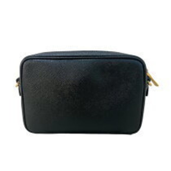 PRADA Saffiano Mini Camera Bag Black Leather Shoulder - Picture 3 of 5